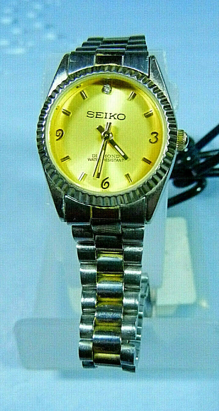 Seiko Diamond 9N86-0060 Womens hot Watch!