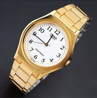 Casio MTP 1130N 7B Mens Gold Tone Watch Stainless Steel Analog Dress New WatchCharts Marketplace