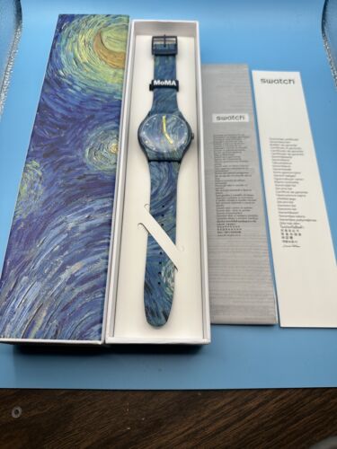 Swatch x MoMA The Starry Night Van Gogh SUOZ335 New Unused 41mm