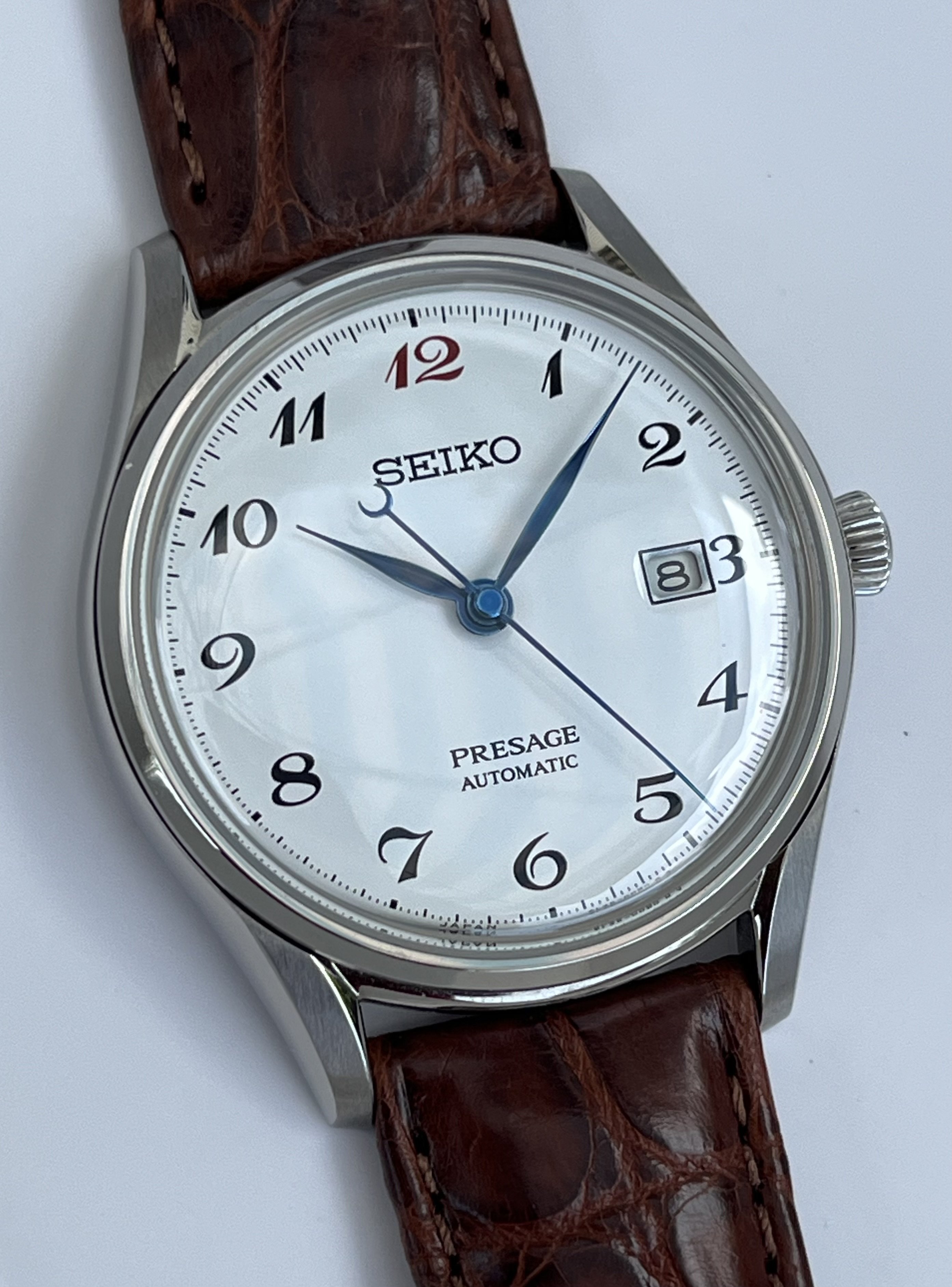 2 250 USD WTS Seiko Presage SJE075 enamel dial blued hands thin 6L35 movement WatchCharts Marketplace