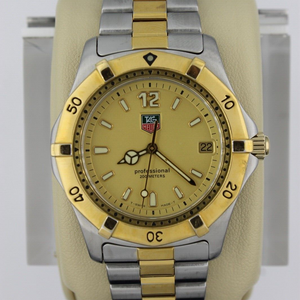 Tag Heuer 2000 WK1121.BB0314 Professional Mens Watch Gold Silver Sport Diving SS WatchCharts Marketplace