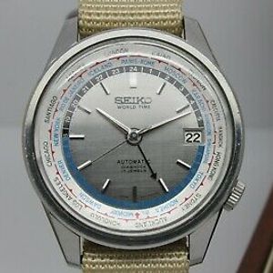 VINTAGE 1966 Seiko World Time GMT ASIAN GAMES 6217-7010 = BOX & PAPERS =  RARE | WatchCharts