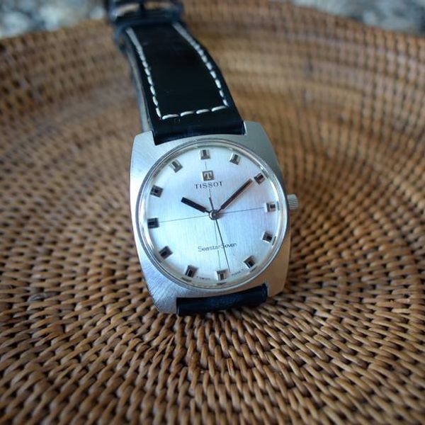 SOLD: Vintage Tissot Seastar Seven Manual Wind Solid Steel ...