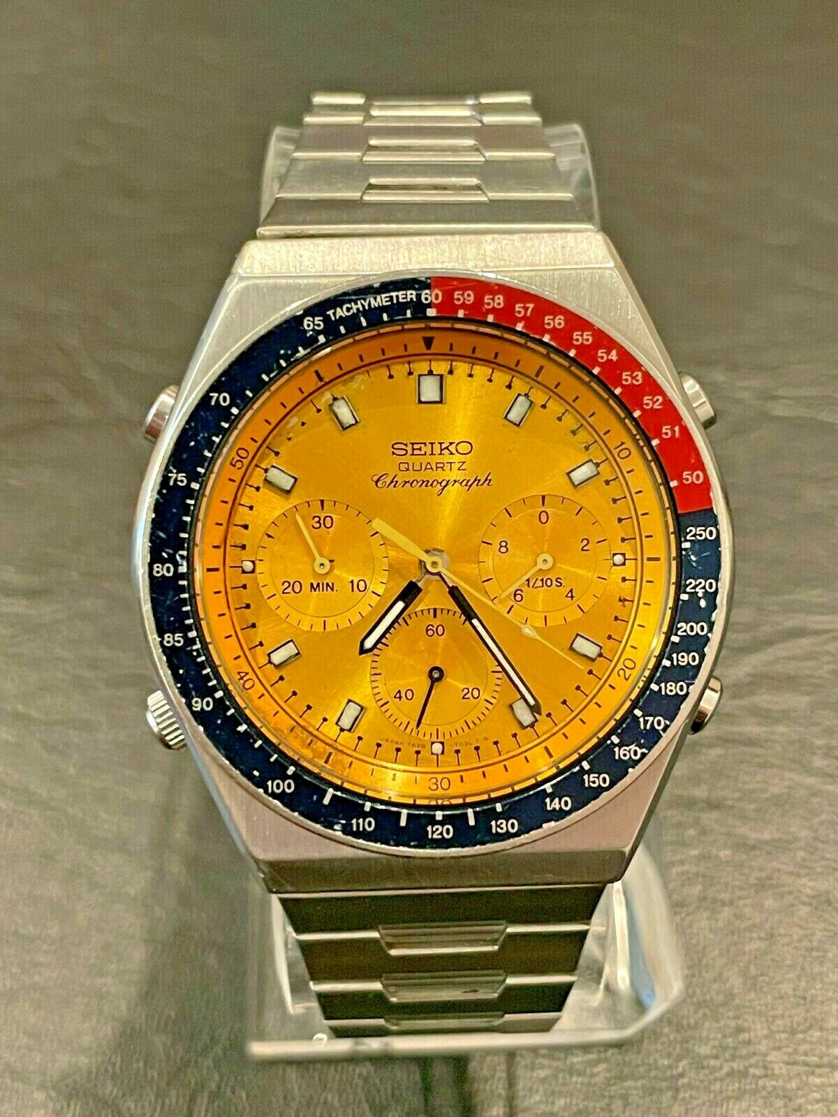March 1983 Vintage Seiko Quartz Chronograph Watch 7a28 7030 Pogue |  WatchCharts