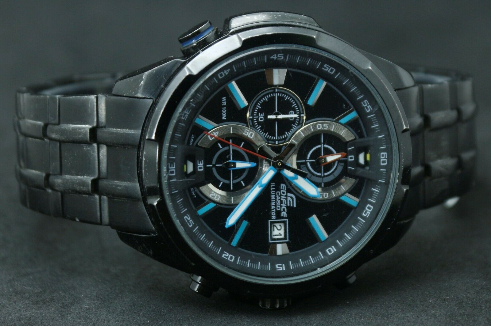 CASIO Edifice EFR 536 Chronograph Neon Illuminator Men s Great Condition Watch WatchCharts Marketplace