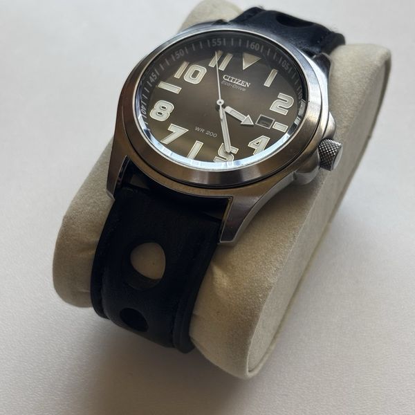 Citizen Eco Drive 41mm Solar Powered E111 S039983 With Black Leather citizen-eco-drive-41mm-solar-powered-e111-s039983-with-black-leather