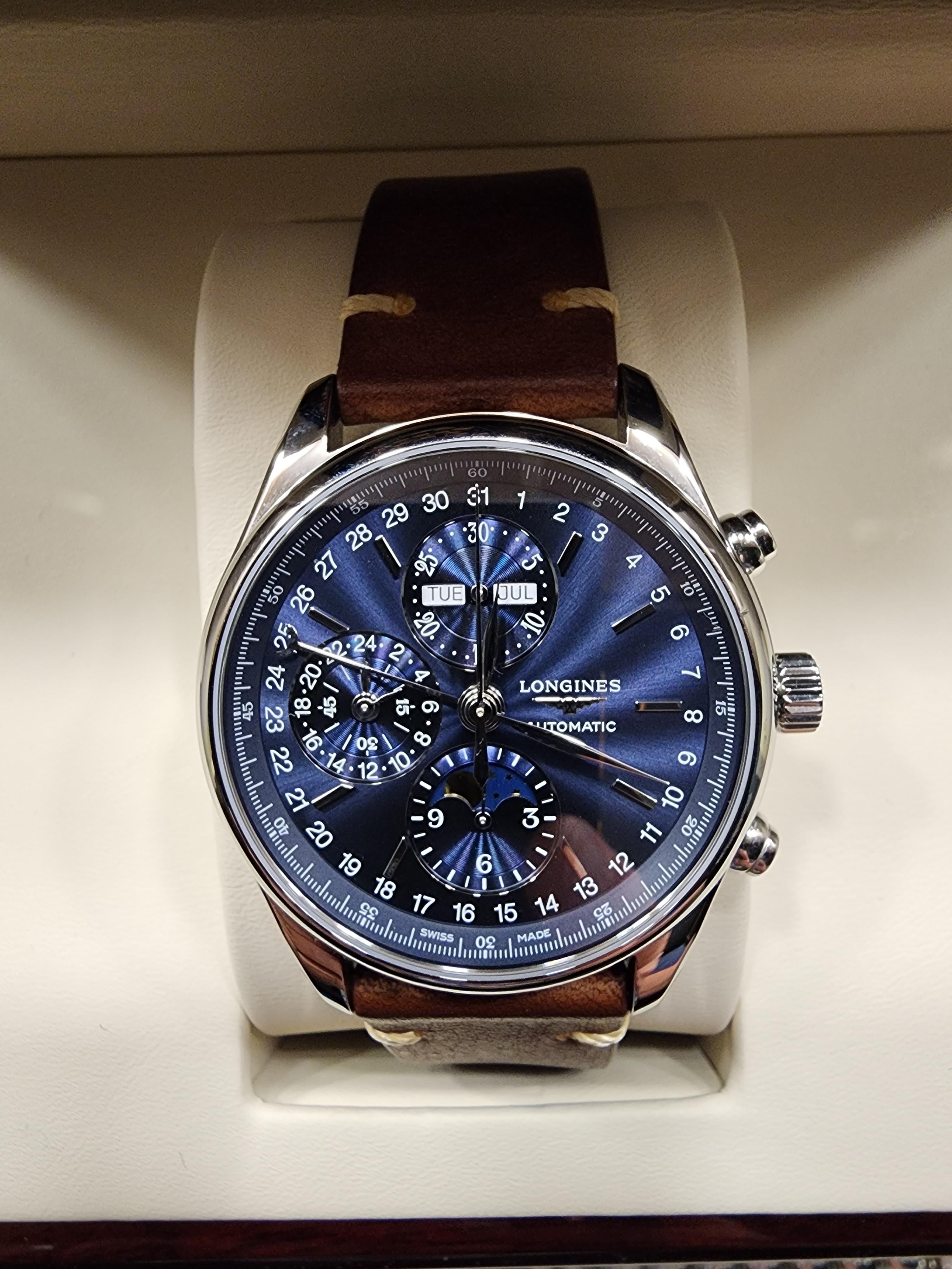 Longines master collection sale triple calendar chronograph moonphase