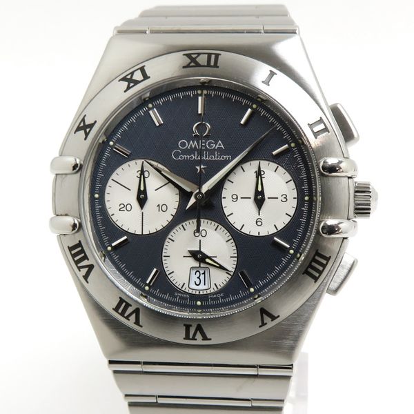 [Used] Omega Constellation Quartz Chronograph SS Navy Dial 1542.40 WatchCharts