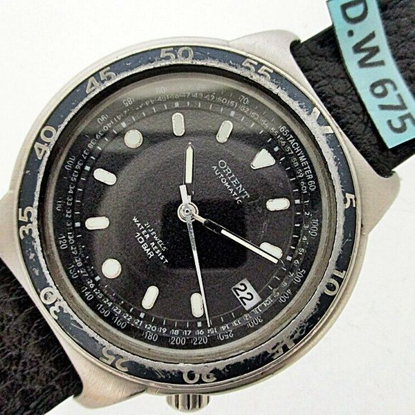 VINTAGE ORIENT DIVER SS 487EC4 80CA AUTOMATIC MENS DATE DW675 WATCH
