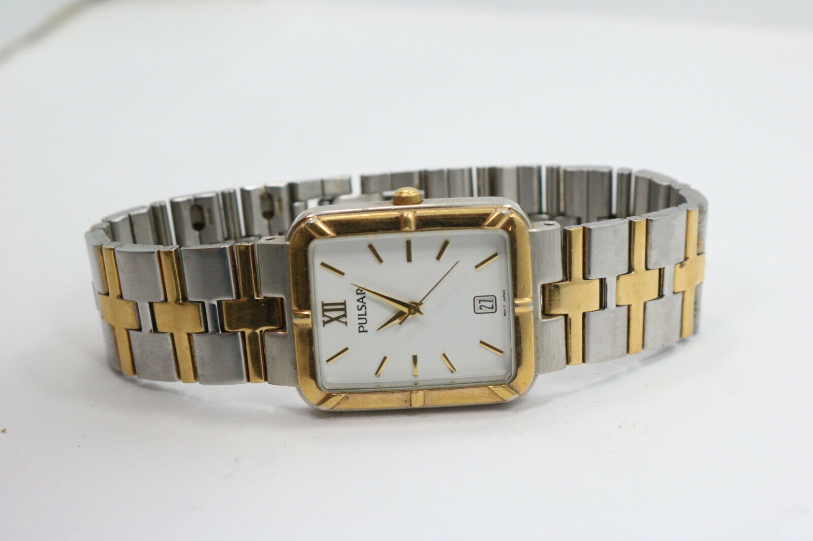 PULSAR 腕時計 Vintage Pulsar Seiko V732-X067 Unisex 26MM Watch Two Tone