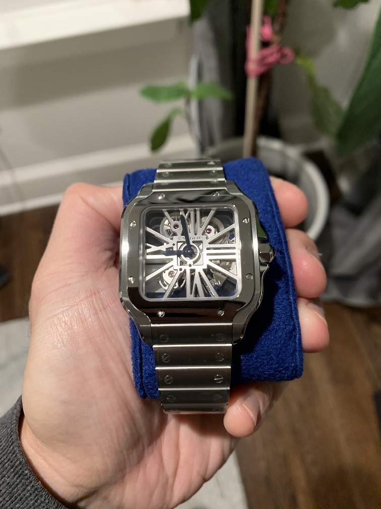 FSOT Brand New Cartier Santos Skeleton Openworked WHSA0007