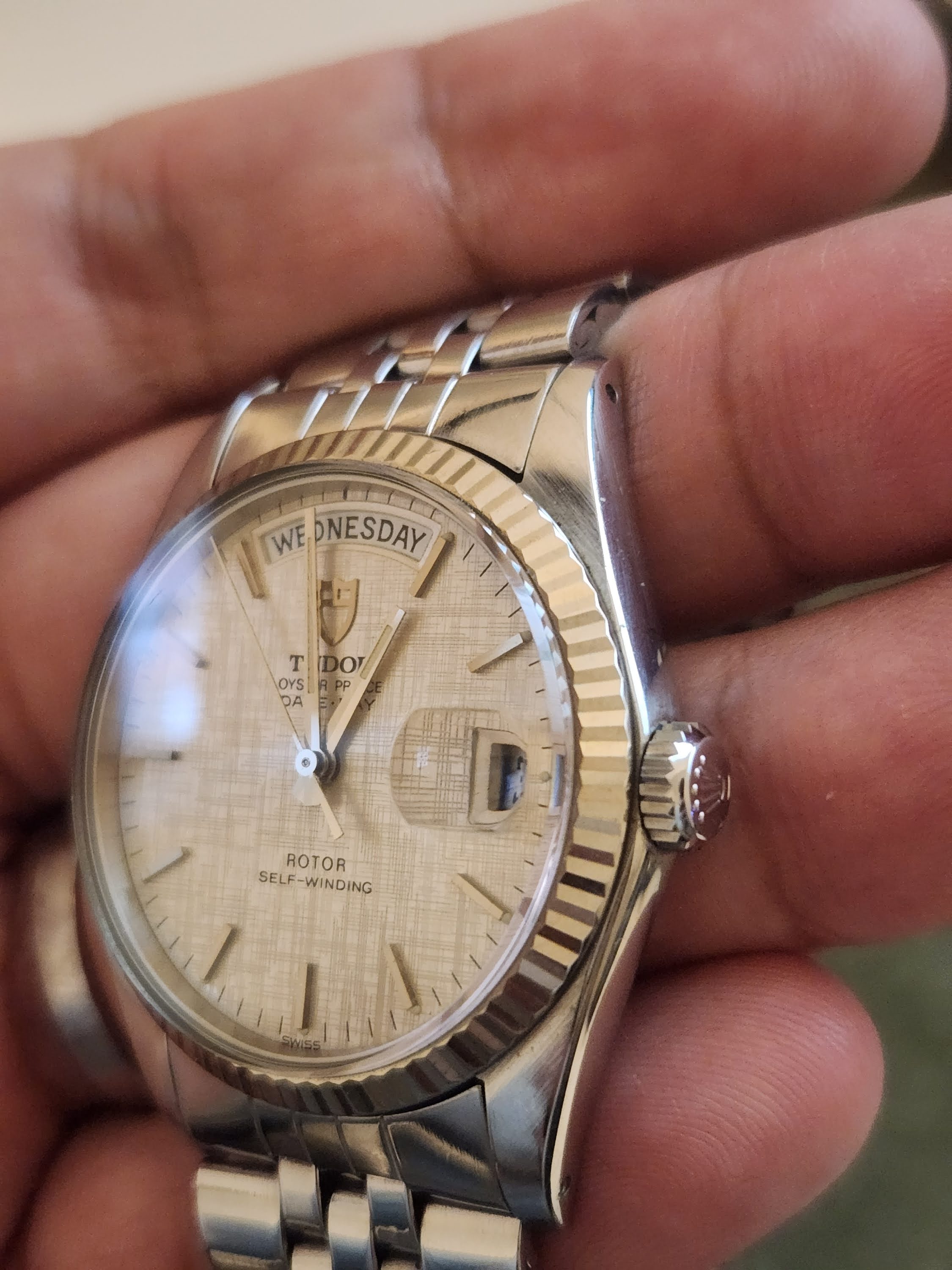 WTS] Tudor Date-Day ref. 94614 with Rare Linen Dial and June 2022