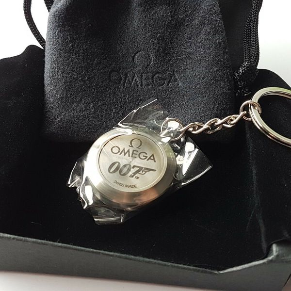 OMEGA 007 キーホルダー シルバー GENUINE OMEGA JAMES BOND 007 KEYRING HOLDER NO TIME TO DIE
