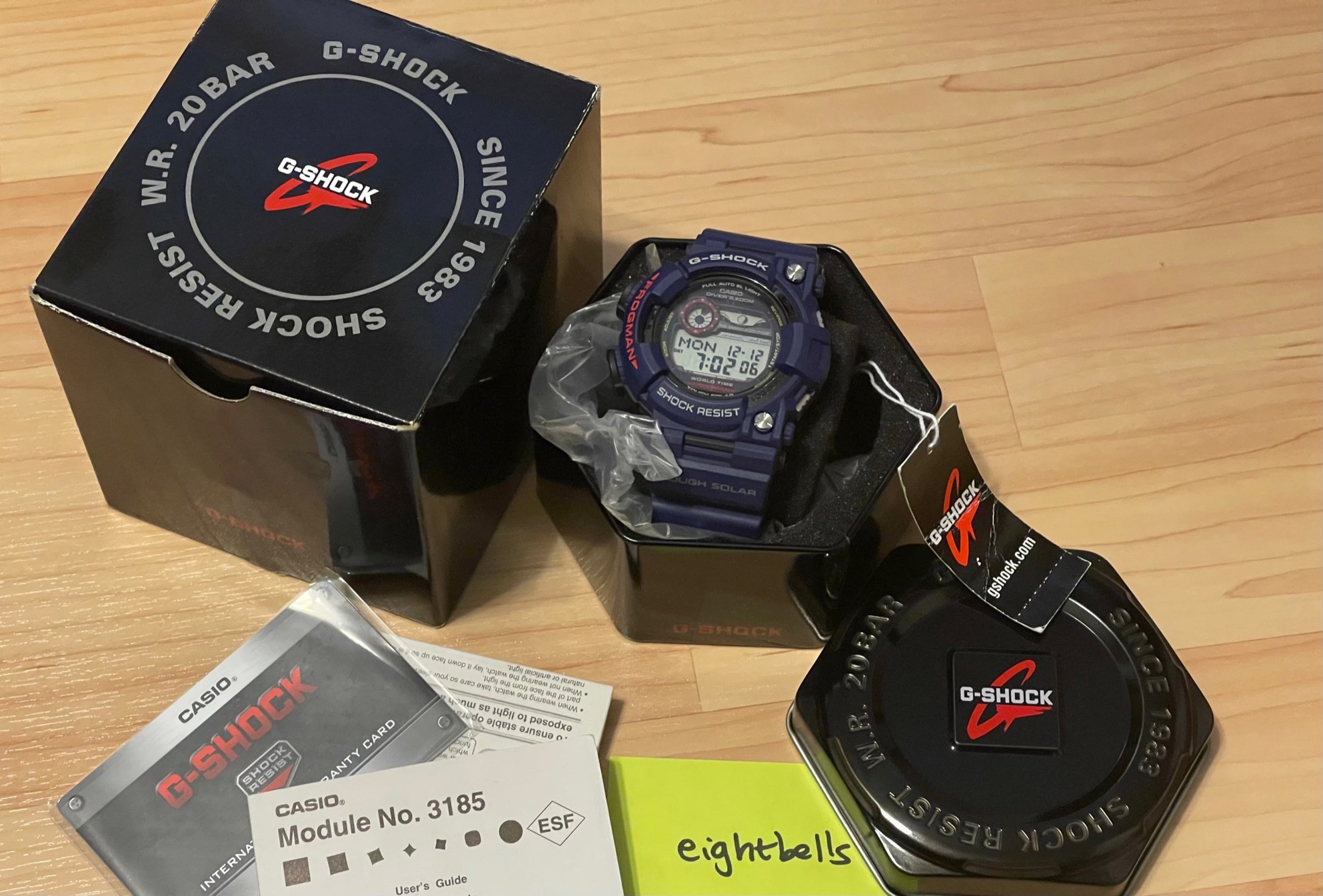 850 USD FS Casio G Shock GF 1000NV 2 Men in Navy Blue Frogman