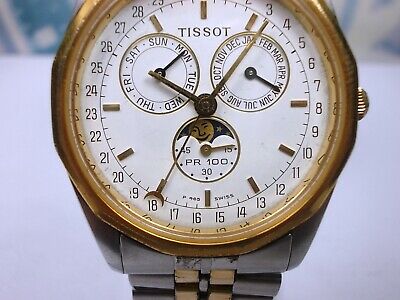 TISSOT PR100 TRIPLE POINTER DATE MOONPHASE QUARTZ MEN'S WATCH