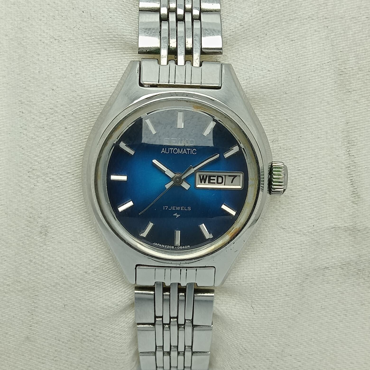 Seiko 2206-0300 Automatic Day/Date Blue Dial Vintage Women Seiko 2206-0300 Automatic Day/Date Blue Dial Vintage Women