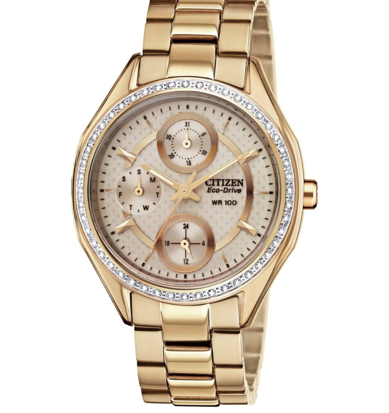 Citizen eco drive top rose gold womens watch