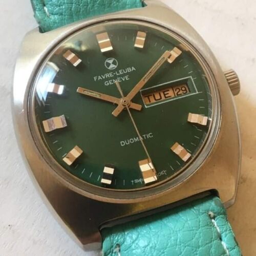 FAVRE-LEUBA DUOMATIC 自動巻き腕時計 A3773 VINTAGE 1970s FAVRE-LEUBA DUOMATIC 16 J AUTOMATIC MENS WATCH