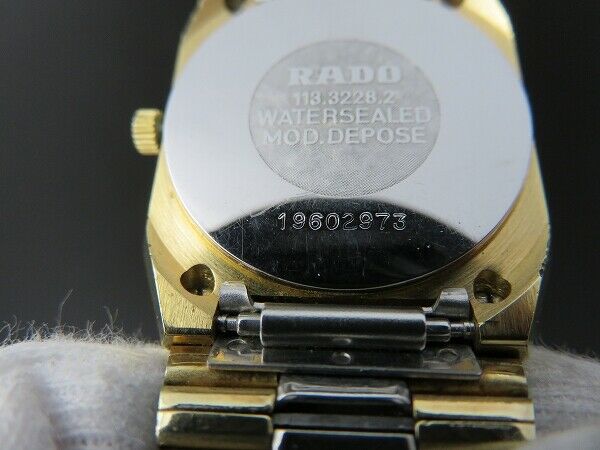 RADO DIASTAR 113.3228.2 Quartz Watch Date 18K Gold Plated