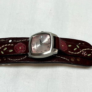 Ladies Fossil JR-8780 Silver Tone Bund Strap Quartz Date Ladies Fossil JR-8780 Silver Tone Bund Strap Quartz Date