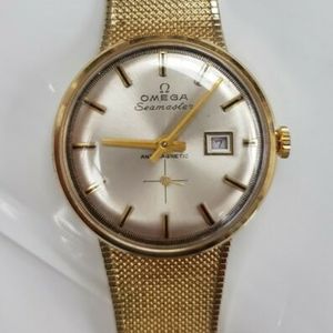 team Oriëntatiepunt Klokje Vintage OMEGA Seamaster 18k 0750 Gold Plated Men's Watch FREE POSTAGE |  WatchCharts