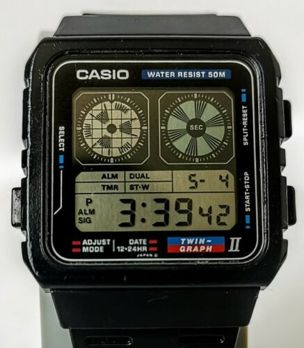 VINTAGE CASIO AE-21W TWIN-GRAPH II, SUPER RARE WATCH 1980s/90s, IMMACULATE  NEAR | WatchCharts Marketplace