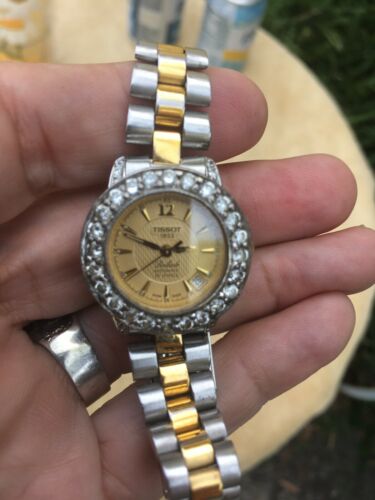 Vintage Beautiful 1970 s Ladies Tissot Automatic Jeweled Cocktail