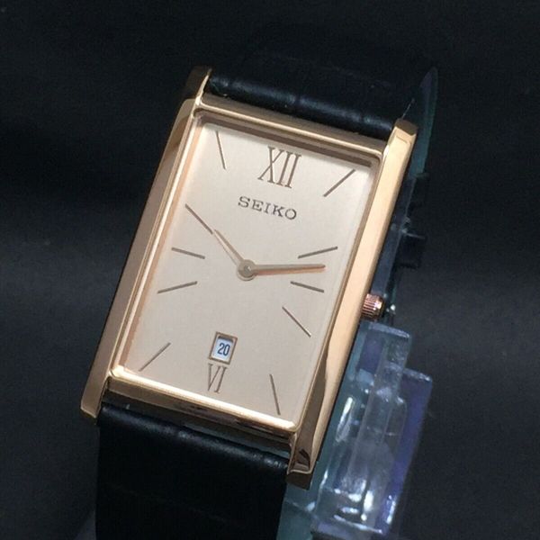 Seiko Quartz Slim Date With New Japanese Men's Battery Wrist Watch