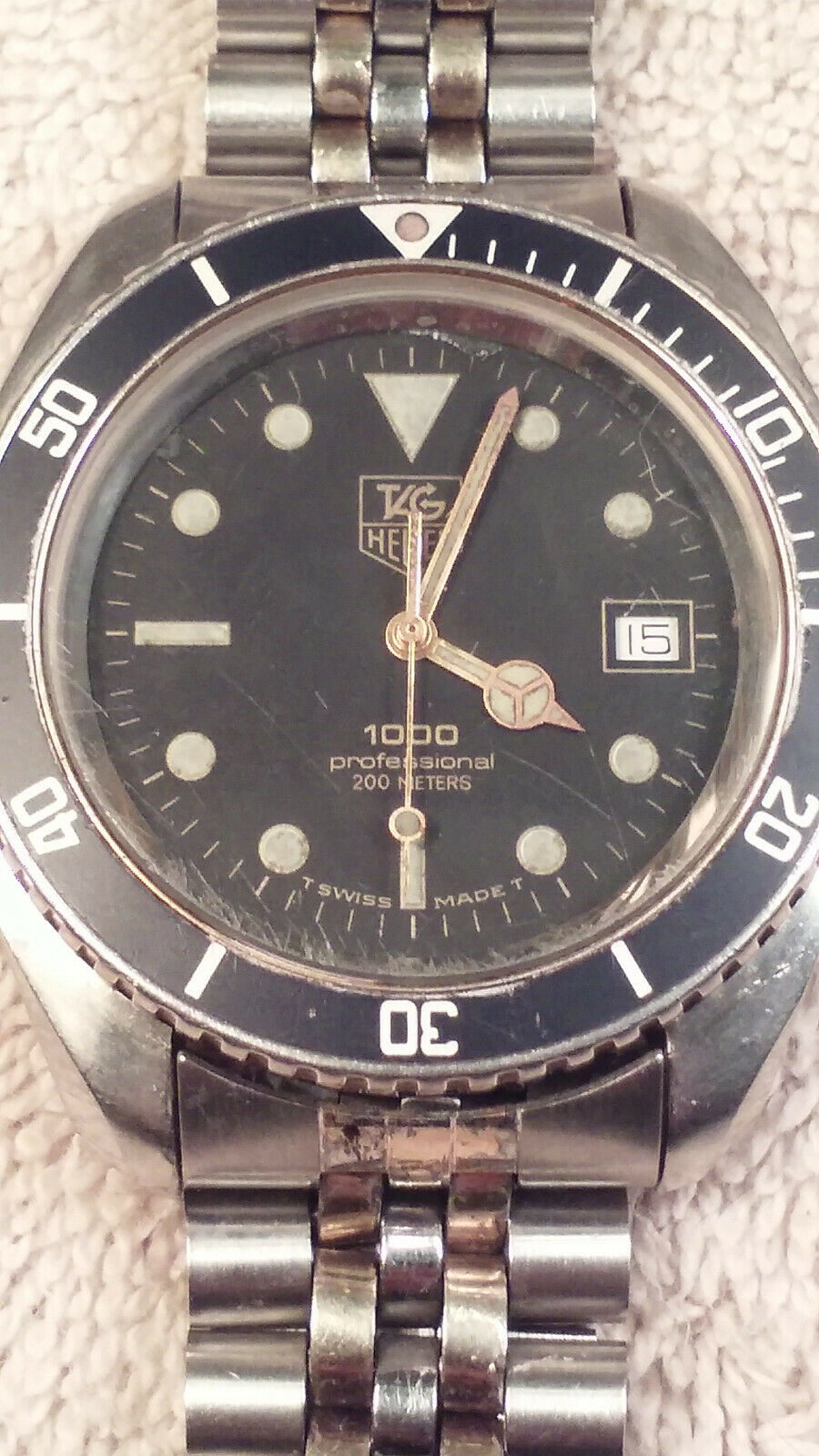 TAG HEUER 1000 Classic Professional 200m SS 18K GOLD MEN S Diver