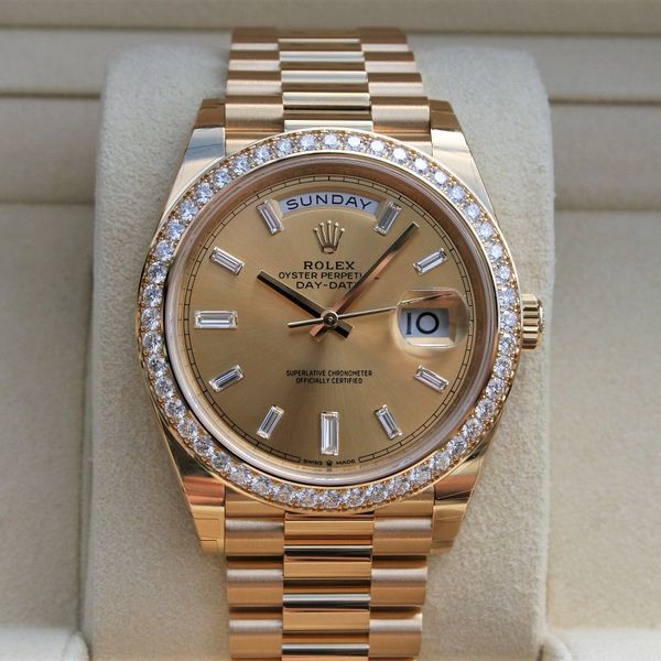 FS: Rolex 228348 Day-Date 40MM Diamond Dial Diamond bezel NIB ...