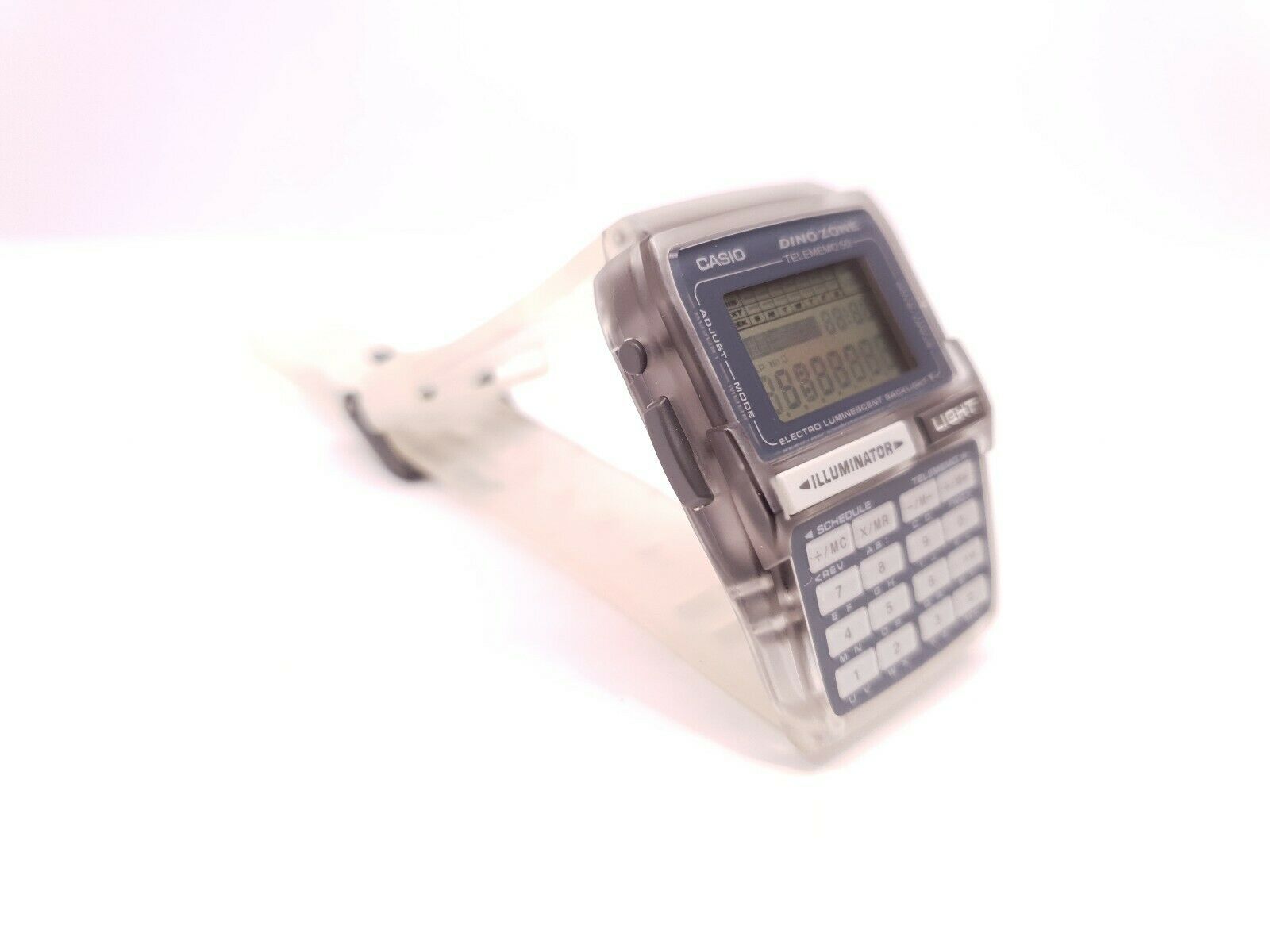 NOS CASIO DBC-63 DINO ZONE TRANSPARENT CALCULATOR WATCH MODULE