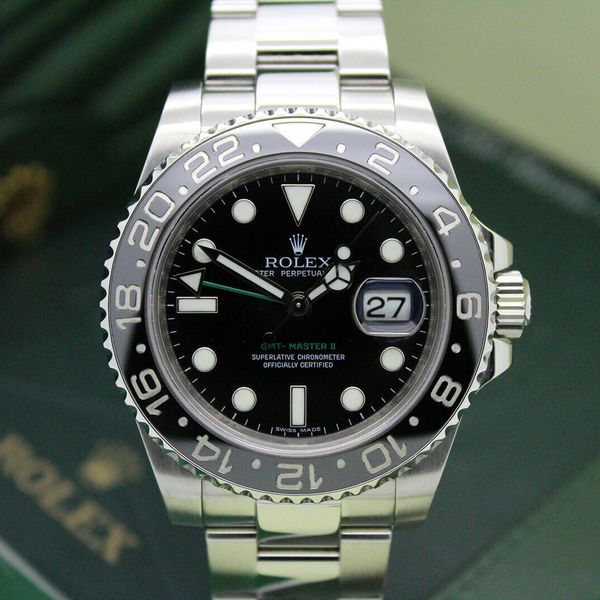 Rolex GMT Master 2 Stainless Steel Men's Sports Watch 116710LN - 2009 ...