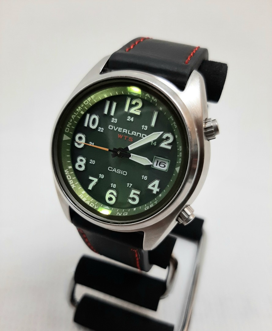 CASIO OVERLAND オーバーランドOVW-100TDJ CASIO OVERLAND OVW-100TDJ-1A1JF ソーラー電波時計 チタン