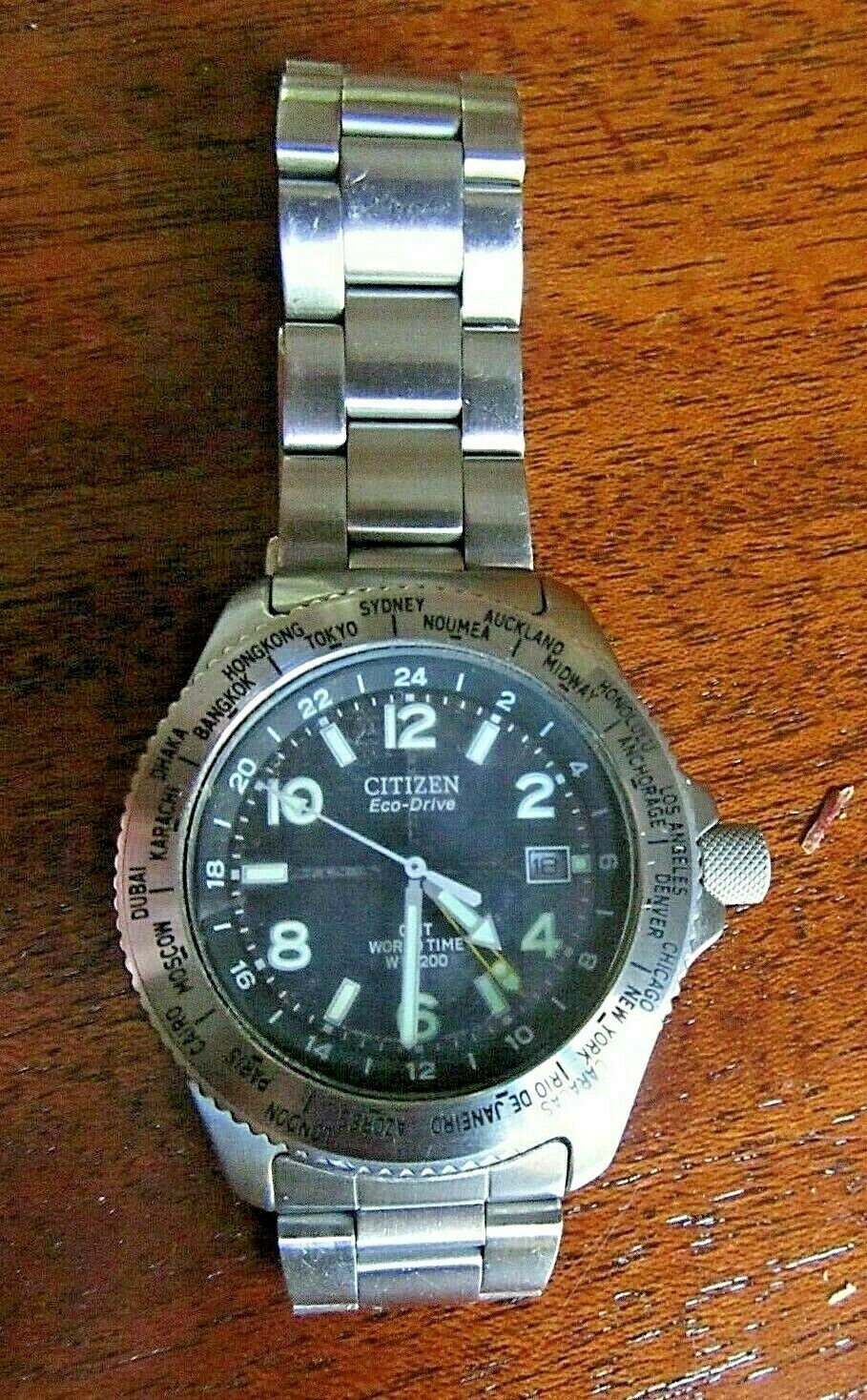 稼働品／CITIZEN ATTESA Eco-Drive B876 GMT搭載 Citizen Eco-Drive GMT World Time B876-H23231 TA