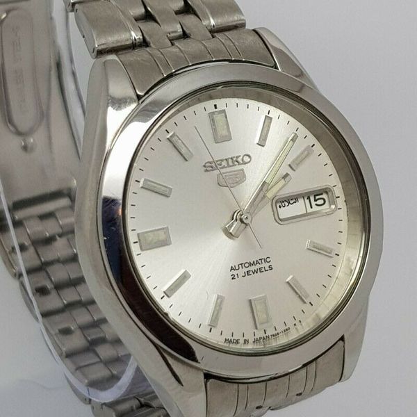 VINTAGE SEIKO 5 AUTOMATIC 21 JEWELS 7S26 00X0 JAPAN MADE MEN'S WATCH ...