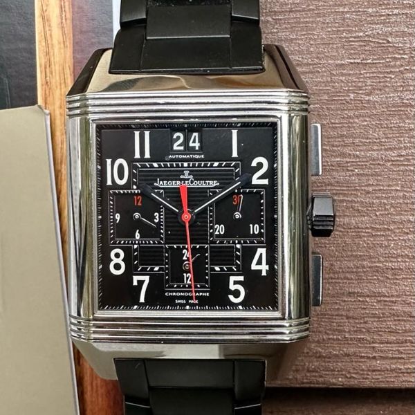 FS: Jaeger-LeCoultre Reverso Squadra GMT Steel Black Dial Automatic 230 ...