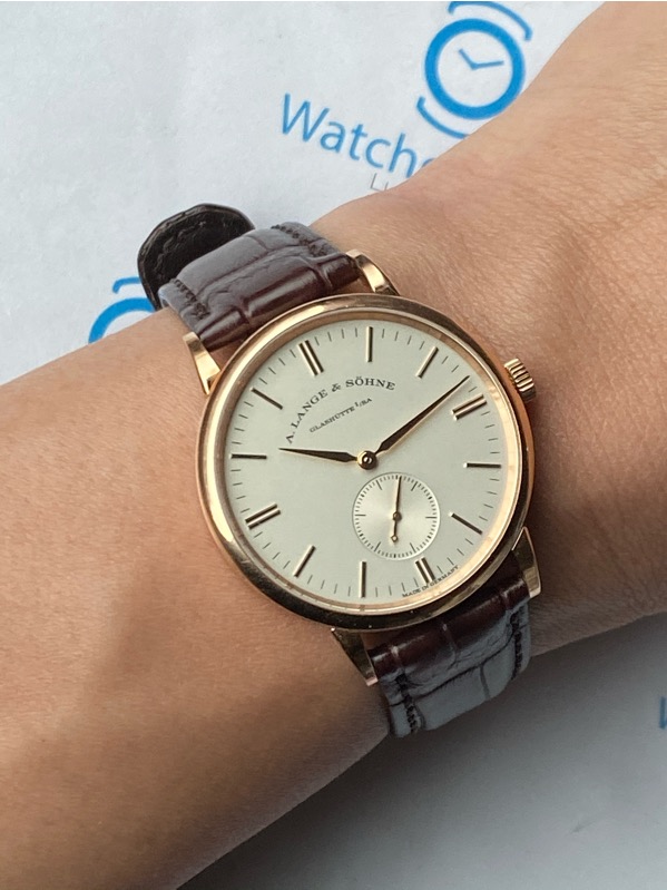 Fs A Lange Sohne Saxonia 18k Rose Gold 35mm Manual Movement 219 032 Watchcharts