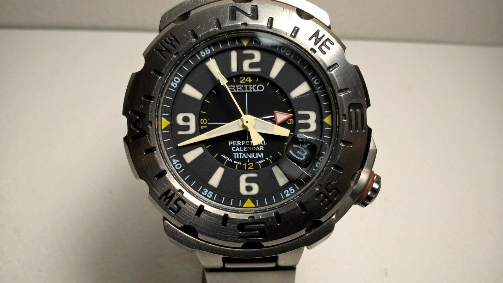 Ultra Rare Seiko Prospex Landtrek SBCJ015 8F56-0070 Titanium GMT 