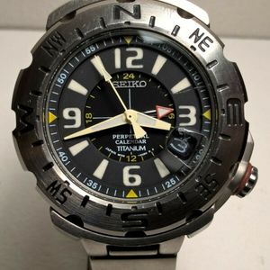 Ultra Rare Seiko Prospex Landtrek SBCJ015 8F56-0070 Titanium GMT Perpet HAQ  /Box | WatchCharts