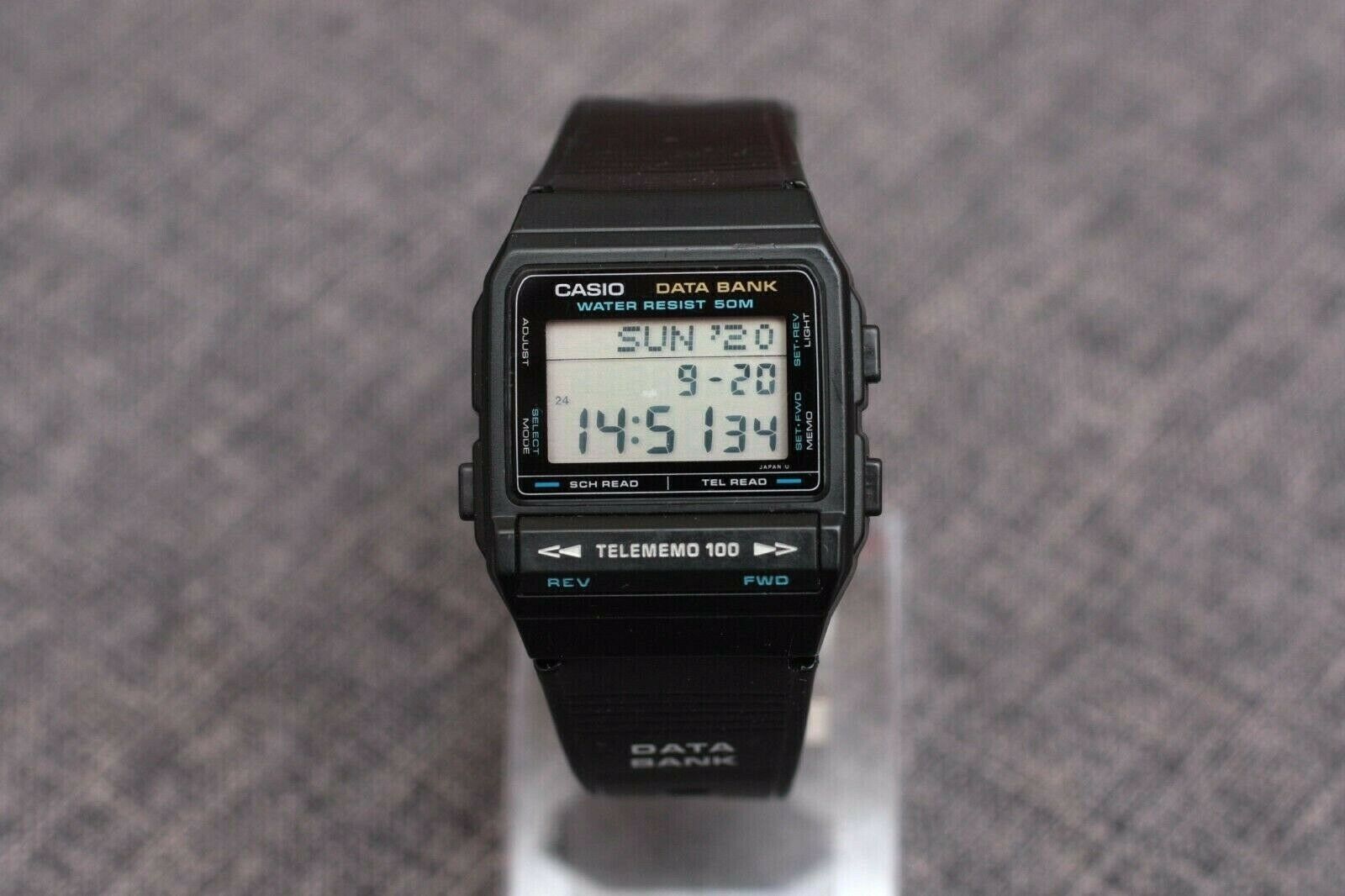 Casio DBX-101W Databank Telememo Alarm Chronograph 1990s