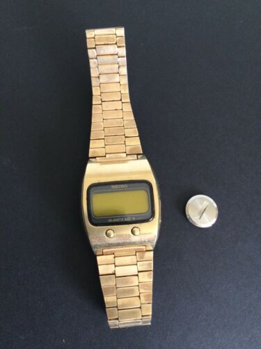 Rare Gold Tone Vintage Seiko 0624 5009 Lcd Watch Lemon Face Digital for  Repair | WatchCharts