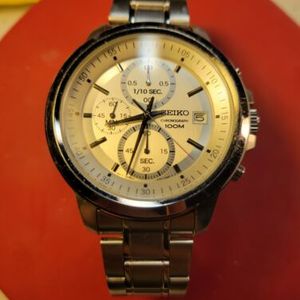 Grisling Installation Klasseværelse Seiko 4T57-00C0 Mens 1/10 sec Chronograph Quartz Watch great shape new  battery. | WatchCharts