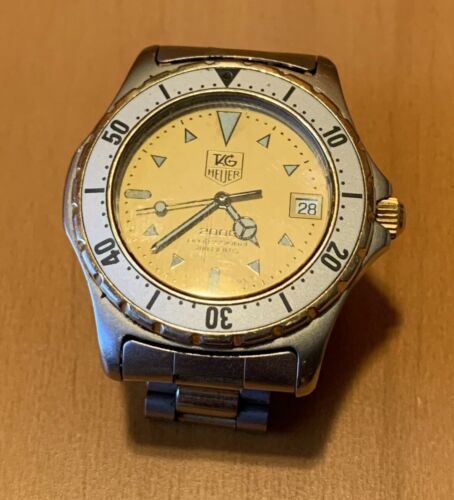 TAG Heuer 2000 Professional 974.006F Silver Gold Men s Watch Full