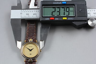 New Battery NEAR MINT Vintage Gucci 4500L Gold Ladies Watch