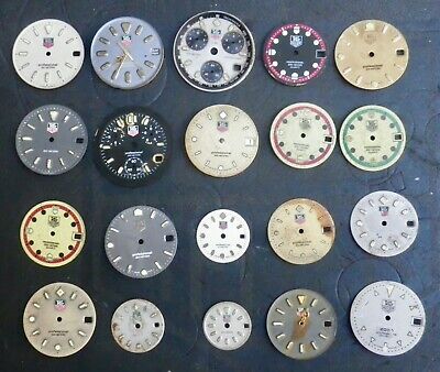 Lot of 20 assorted DIALS from TAG Heuer. Parts WatchCharts