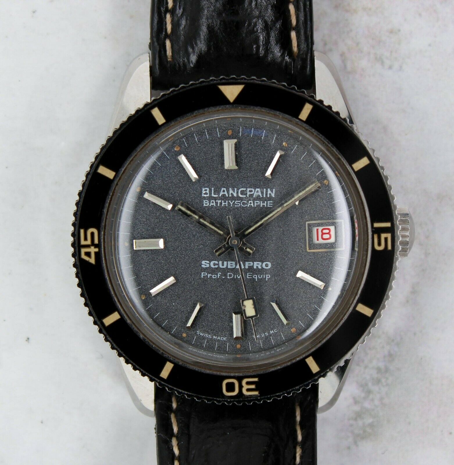 Vintage Blancpain Fifty Fathoms Bathyscaphe Scubapro Diver