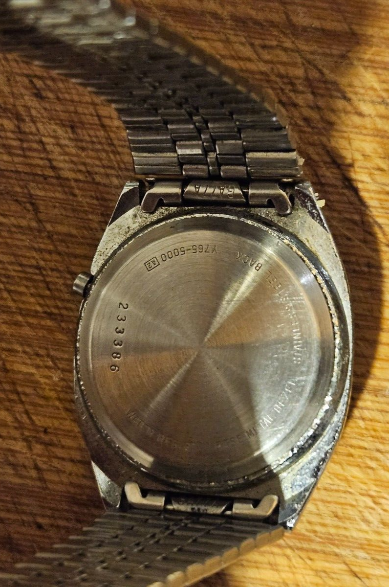 Boxed Working Seiko Pulsar Alba Y765-5000 Space Invader Game LCD