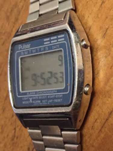 Vintage Digital Watch Pulsar Y789 5329 By Seiko Metal Bracelet Working WatchCharts Marketplace