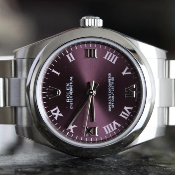 FSOT Rolex Oyster Perpetual Purple Roman 31mm WatchCharts Marketplace