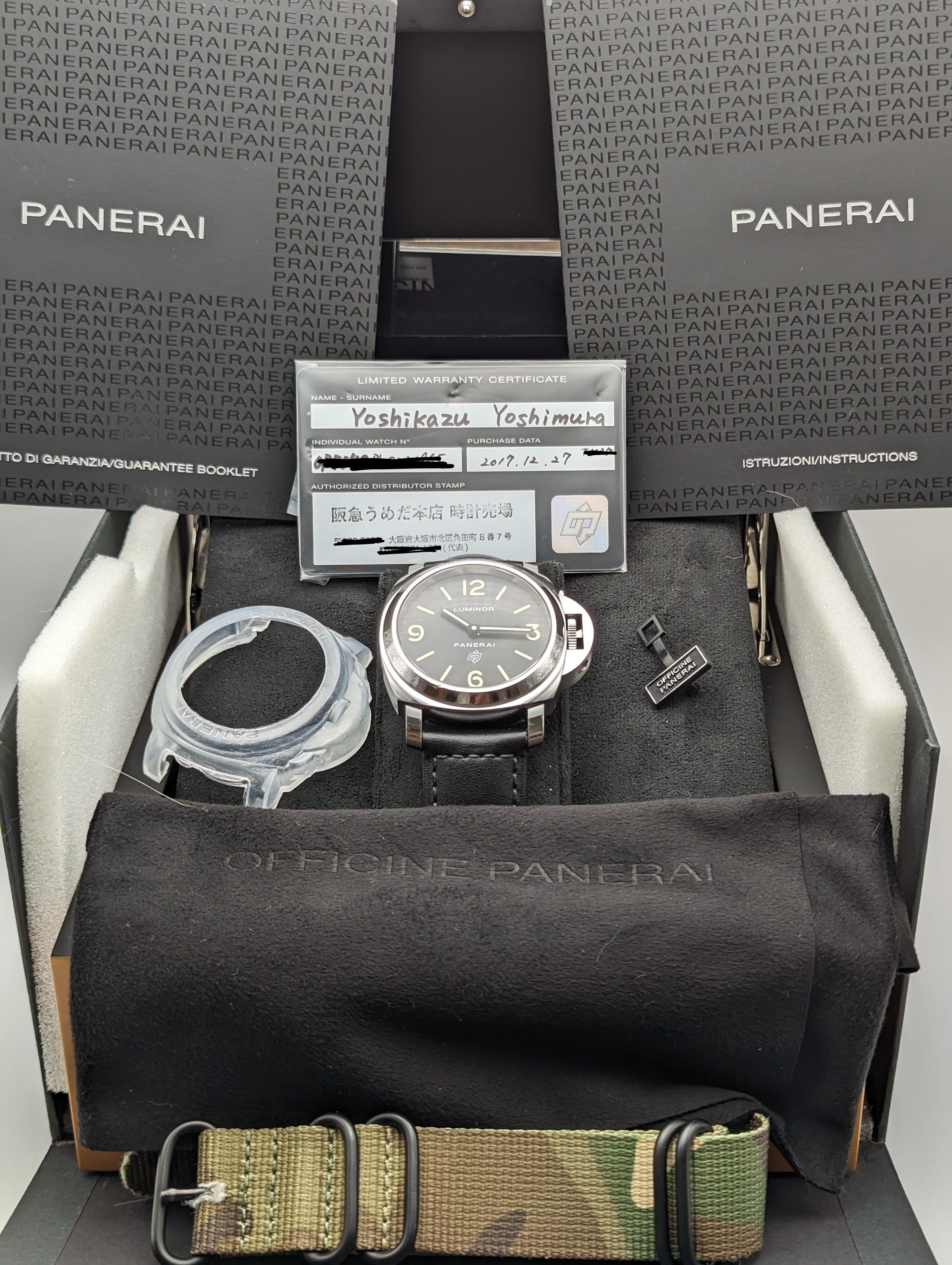 WTS Panerai Luminor Base Logo Ref. PAM01000 Full Set